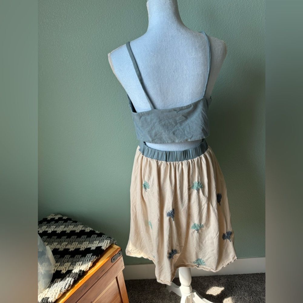 Synergy Organic Clothing Blue and Cream Dress - Picture 4 of 9